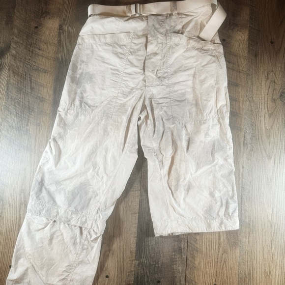 PERFECT NUMBER PRFCT NMBR Pants Womens Small White & Gray Belted Parachute Pants - Picture 4 of 13